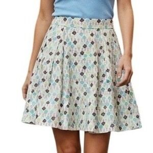 BEEBOP & WALLY New York Retro Ice Cream Cone Print Cotton Skirt Size Large